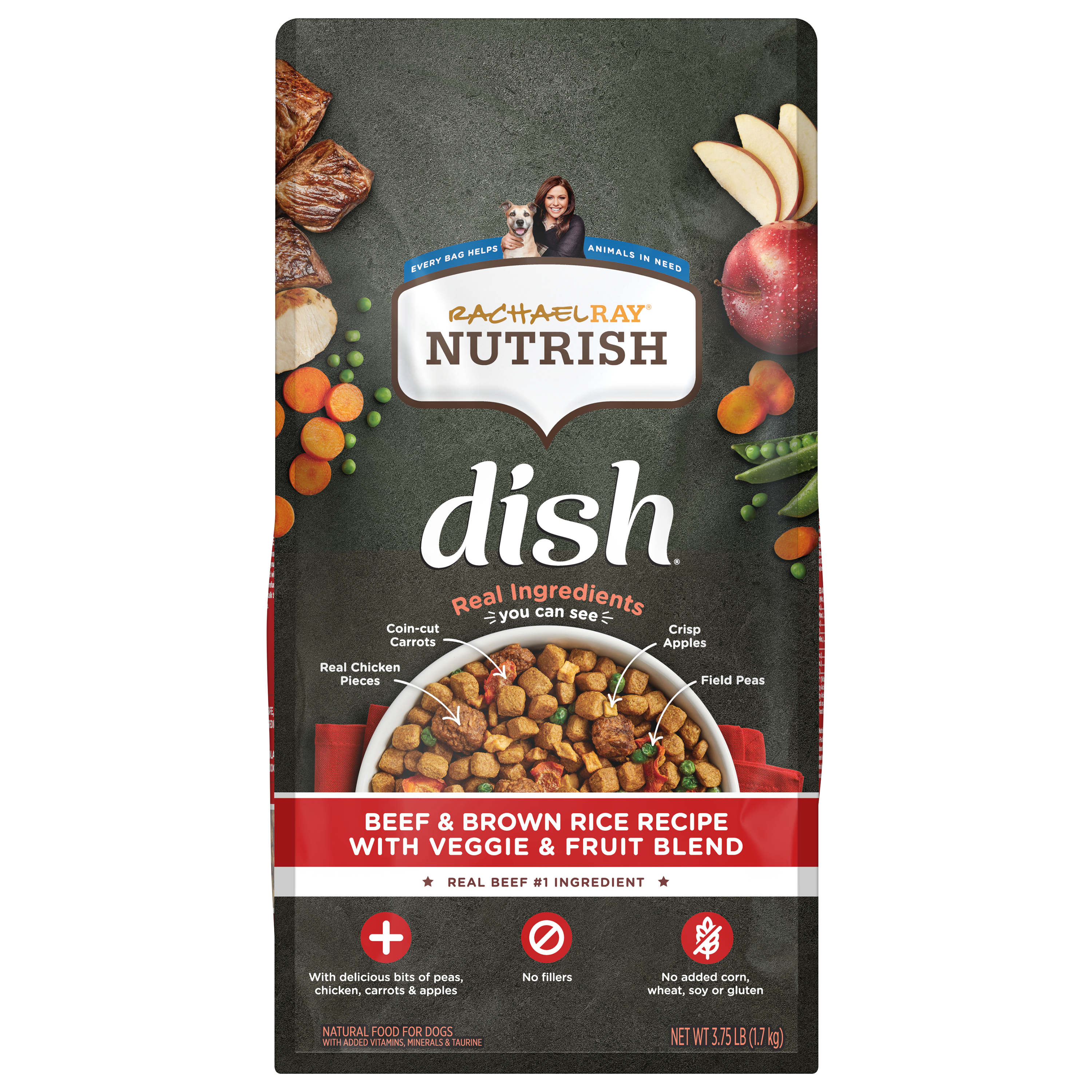 Nutrish Dish® Beef &amp; Brown Rice Recipe Dry Dog Food With Veggies, Fruit &amp; Chicken
 bag
