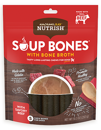 Rachael Ray® Nutrish® Soup Bones™ Dog Chews With Bone Broth Savory Beef Recipe 