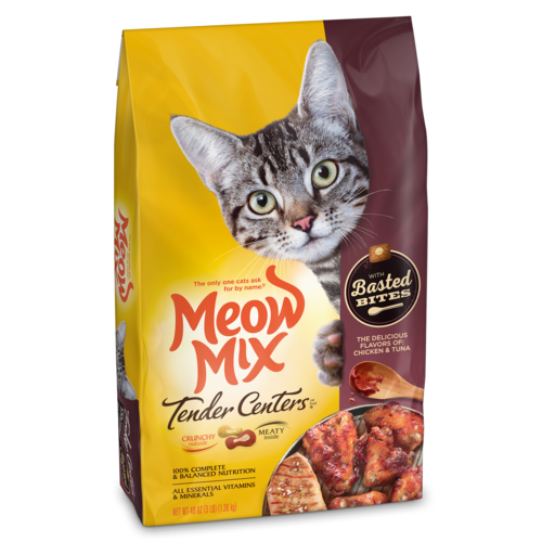 Tender Centers® Basted Bites Chicken & Tuna Dry Cat Food | Meow Mix®
