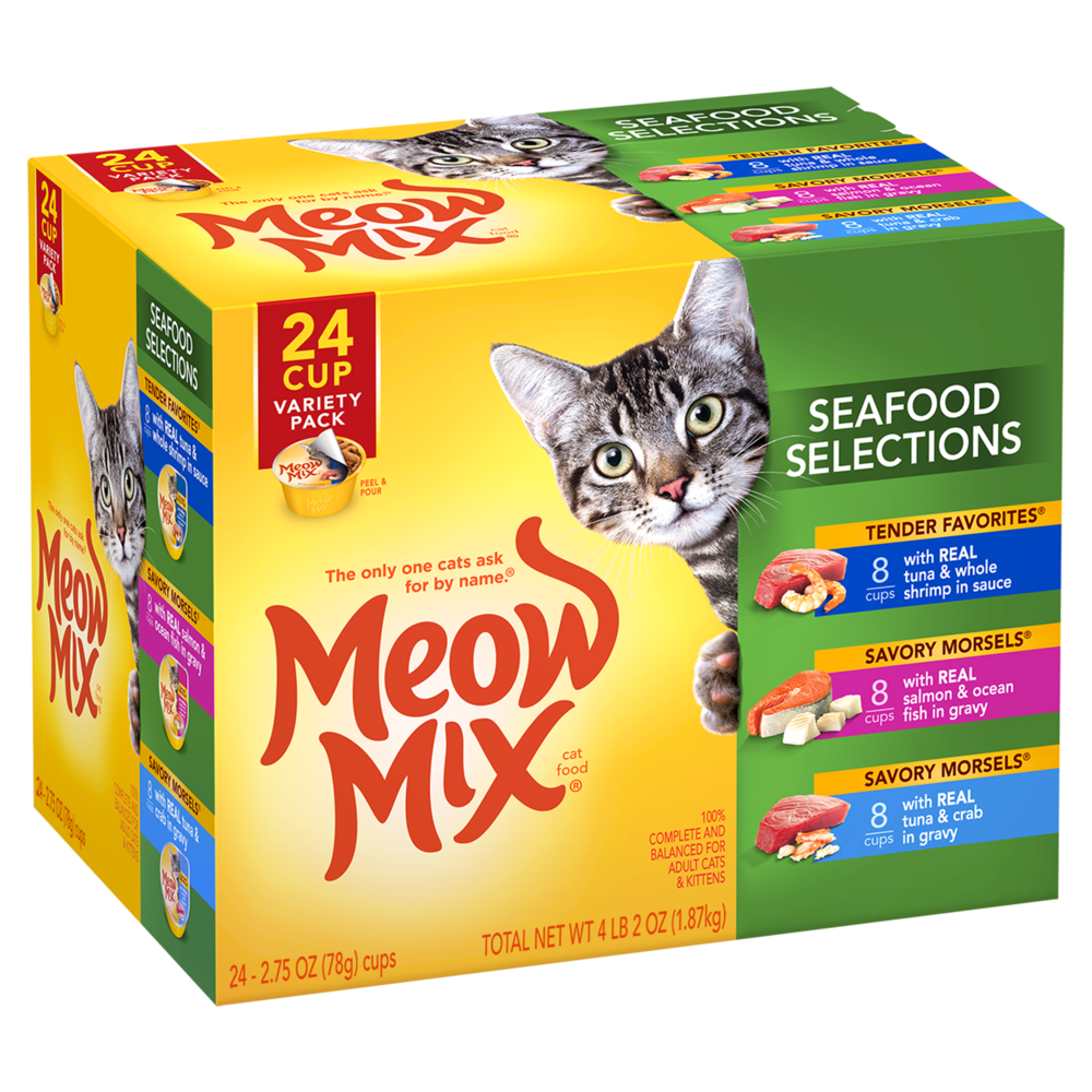 meow mix seafood variety pack