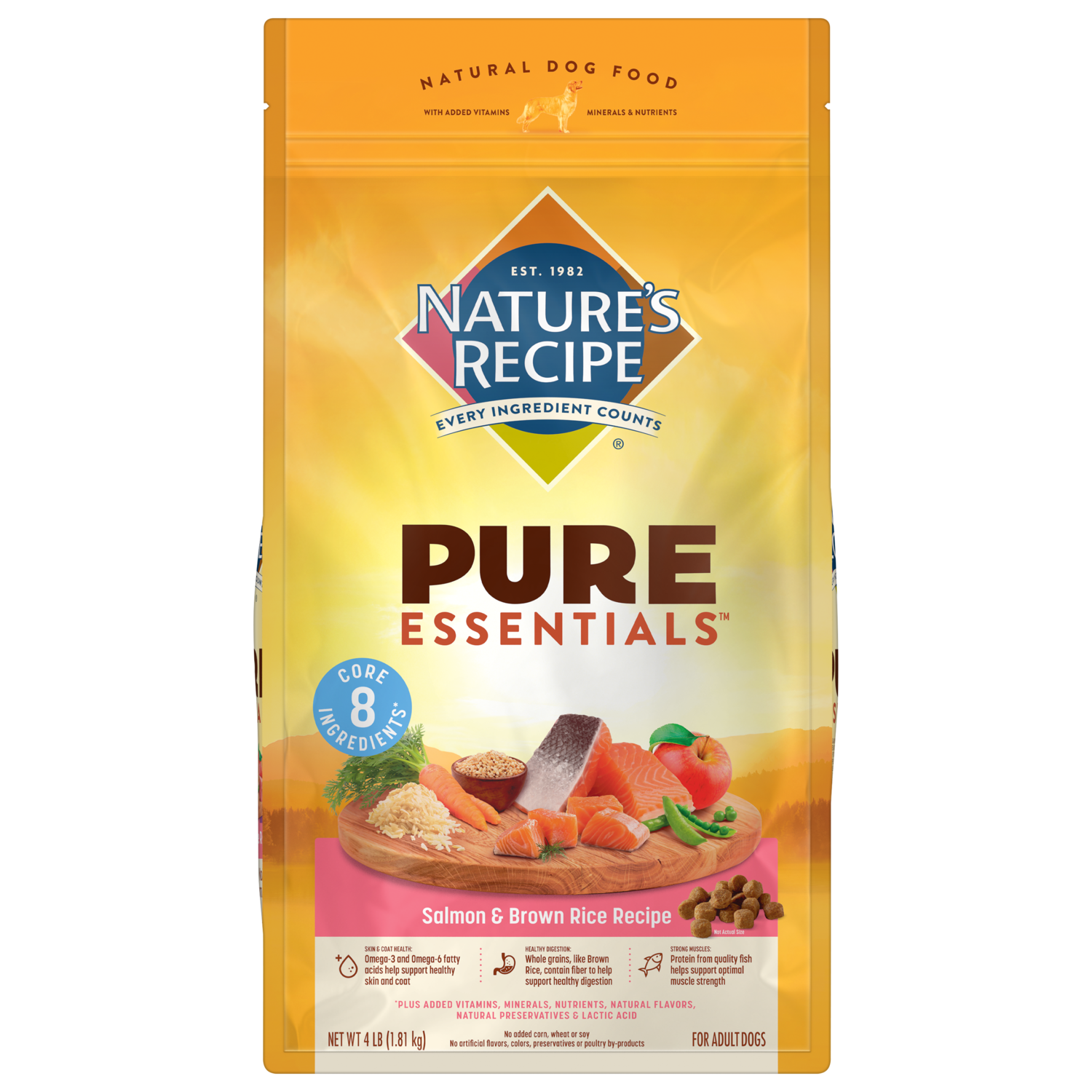 Pure Essentials™ Salmon & Brown Rice Dog Food | Nature’s Recipe®