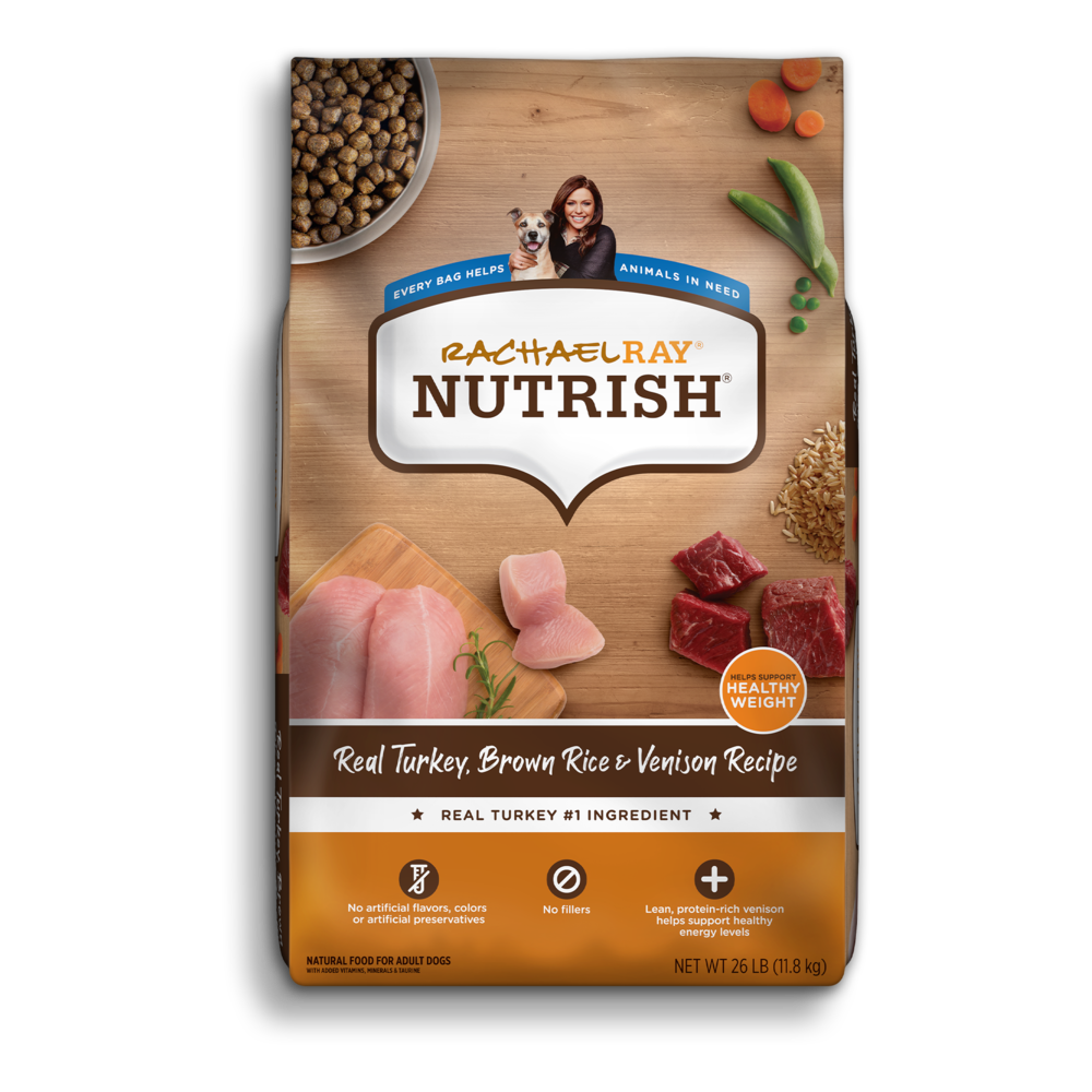 Turkey Brown Rice and Venison Dry Dog Food Rachael Ray Nutrish