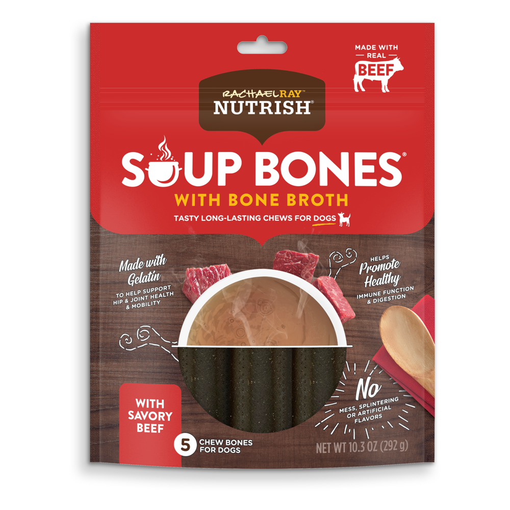 Rachael Ray Nutrish Soup Bones Chew for Dogs, Beef and Barley flavor - 12.06 oz